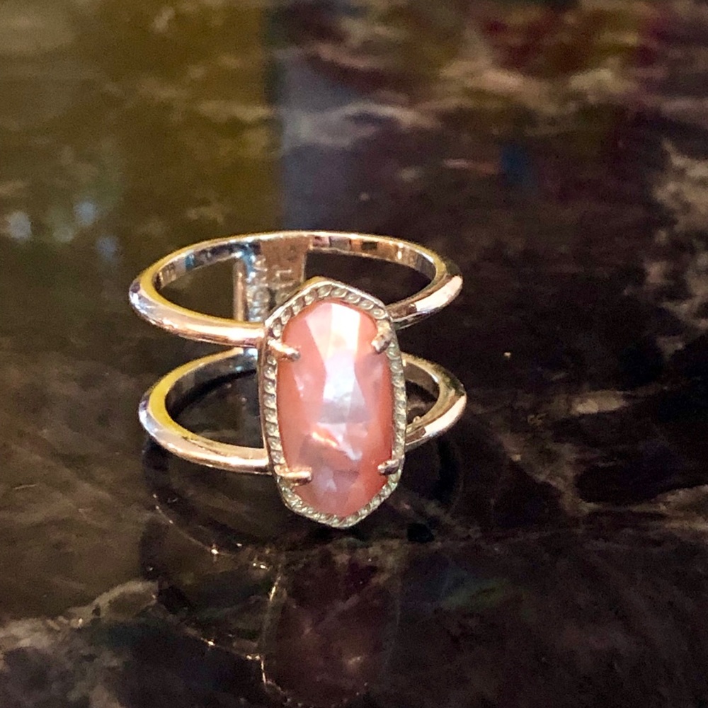 Kendra Scott Elyse gold VS pink ring.